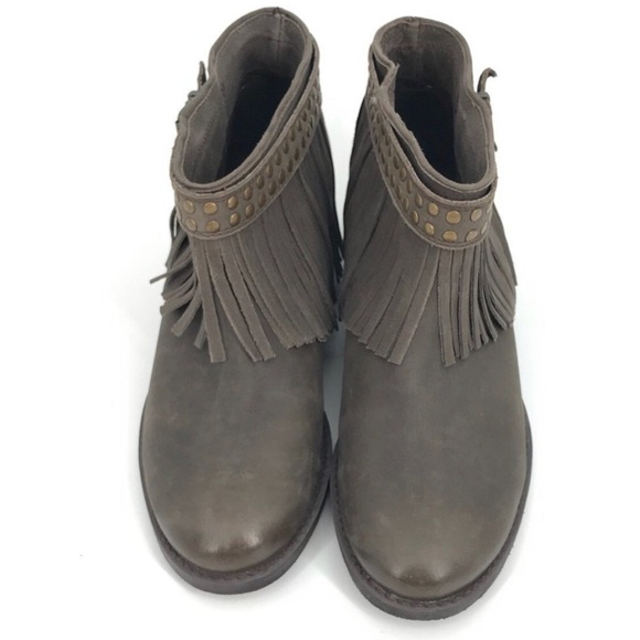 NAUGHTY MONKEY | Boho Western Leather Fringe Ankle Boots. Women Size 9. - Picture 2 of 6
